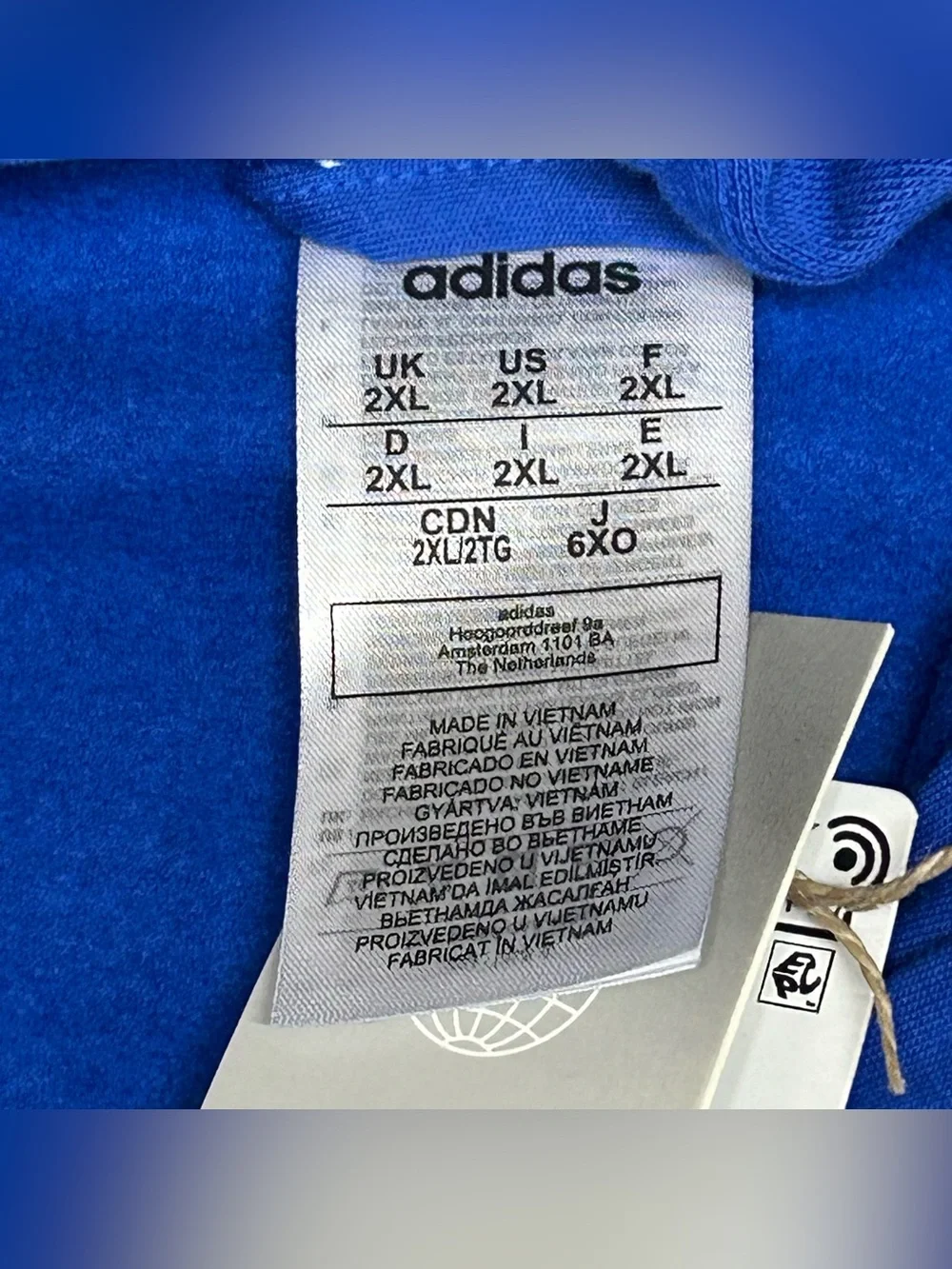 Adidas Track Mens Size 2XL Hoodie Jacket Golf Running  Activewear Full Zip NWT